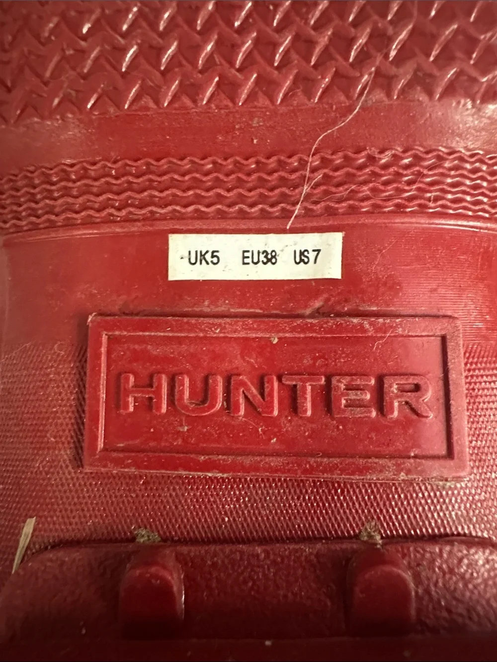 Hunter Gloss Red Knee-High Rain Boots